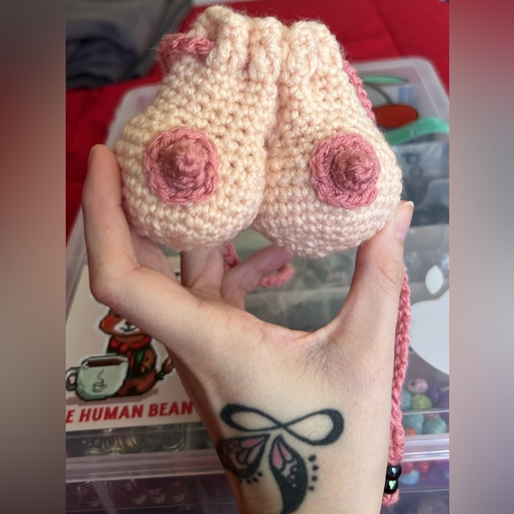 Crocheted Boobie Bag 🌟